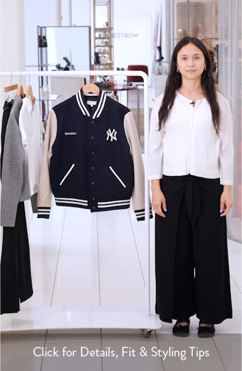 Homerun New York Yankees Wool Varsity Jacket, sales video thumbnail