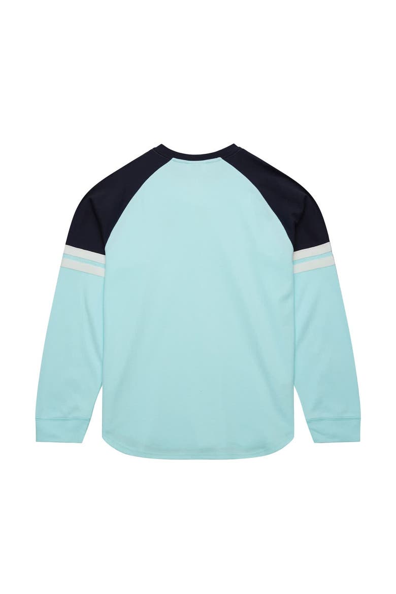 Men's Mitchell & Ness  Light Blue Seattle Kraken Thermal Henley Long Sleeve T-Shirt, Alternate, color, Light Blue