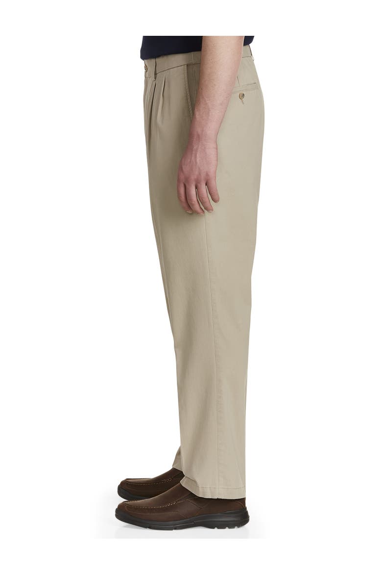 Waist-Relaxer Pleated Twill Pants, Alternate, color, KHAKI