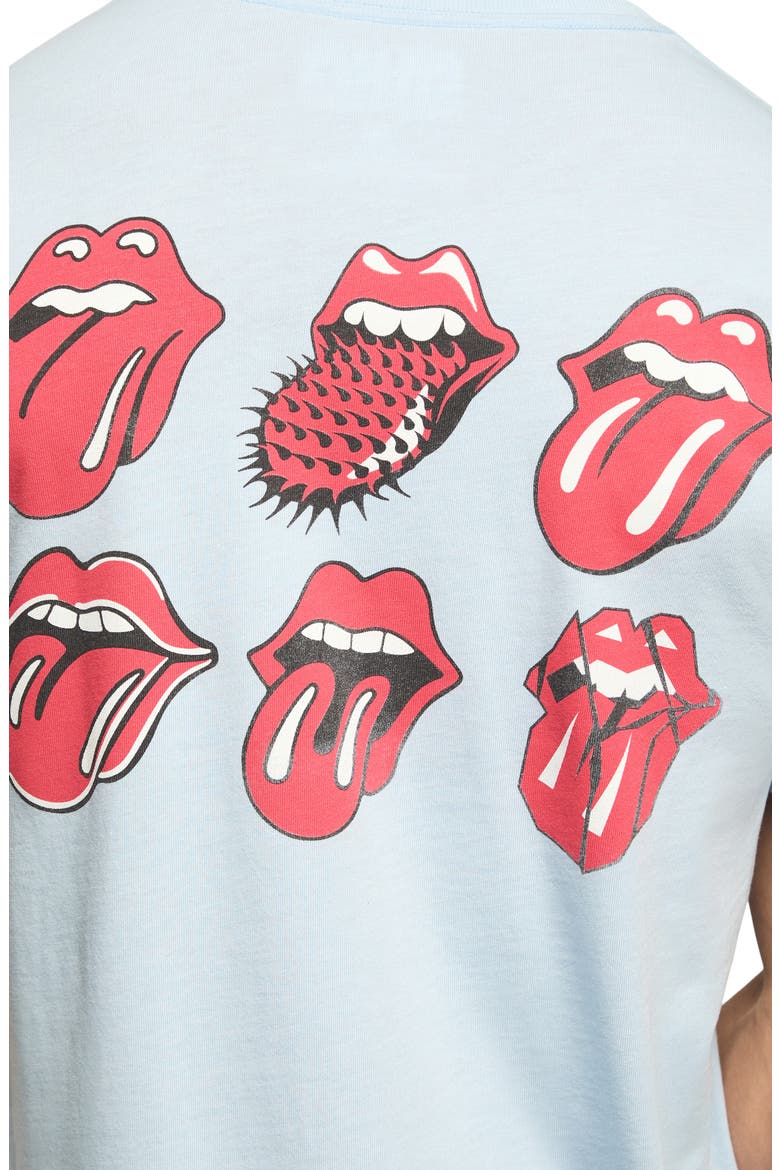 Rolling Stones Tongues Graphic T-Shirt, Alternate, color, CERULEAN