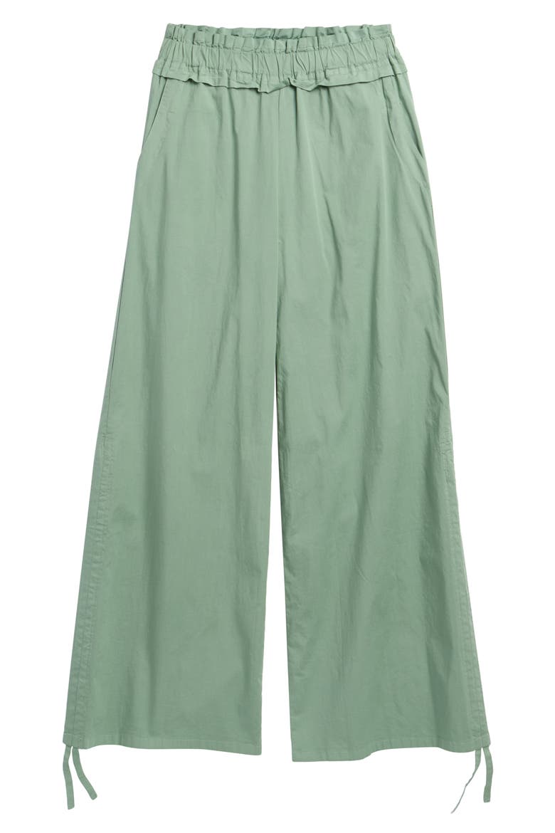 Kids' Cotton Poplin Wide Leg Pants, Main, color, SAGE