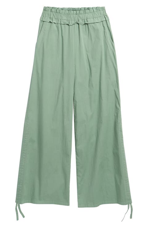 Kids' Cotton Poplin Wide Leg Pants