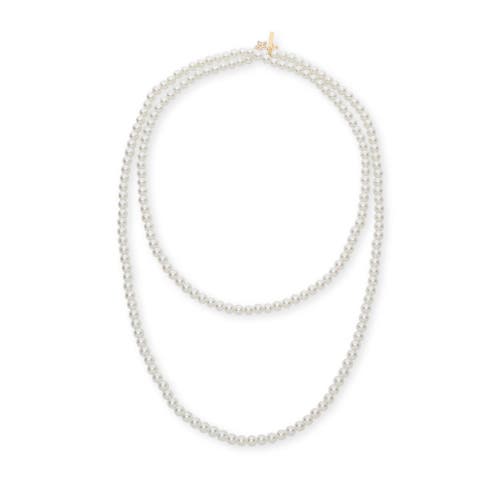 Lele Sadoughi Opera Pearl Strand Necklace In Metallic