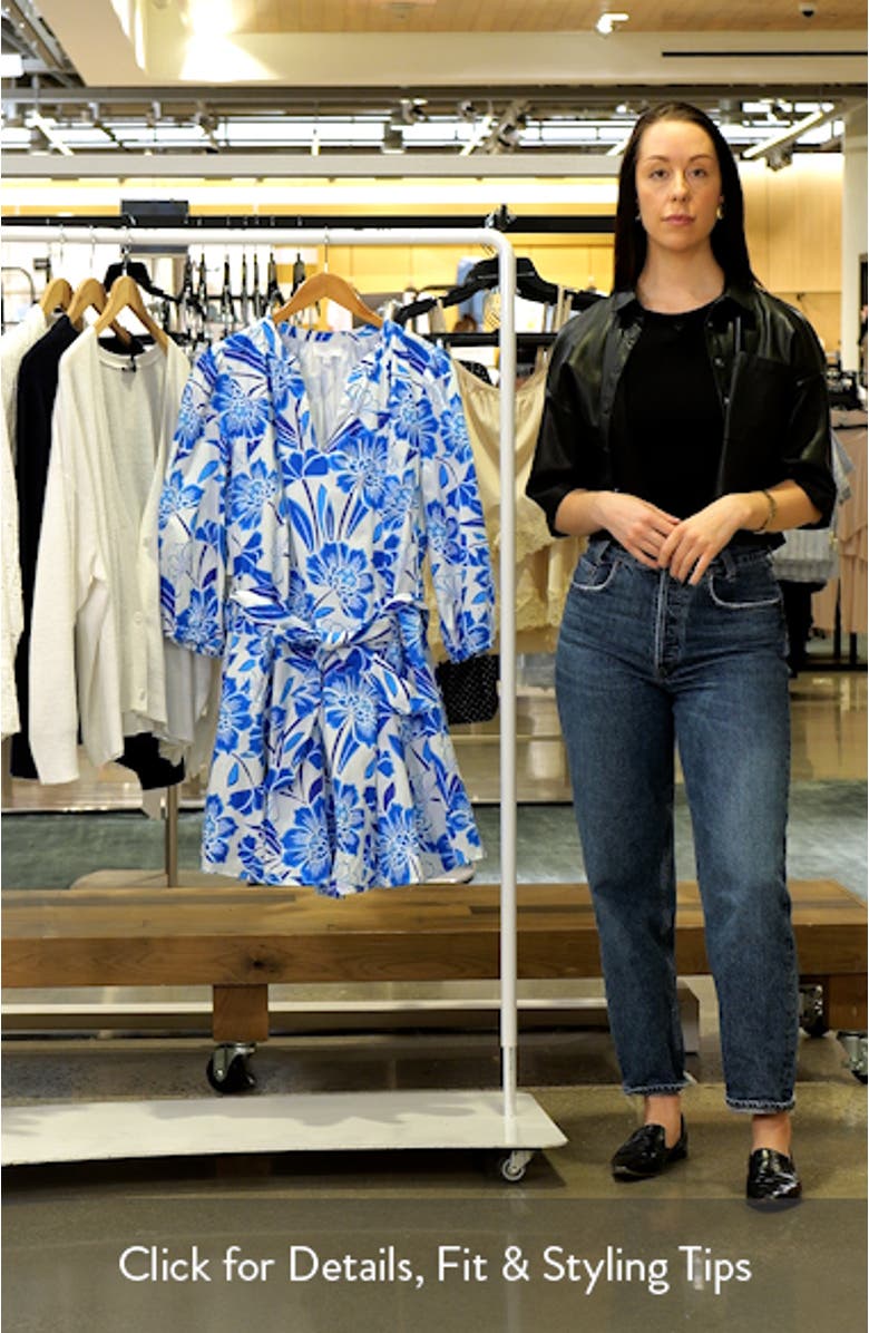 Iva Floral Pismo Balloon Sleeve Minidress, sales video thumbnail