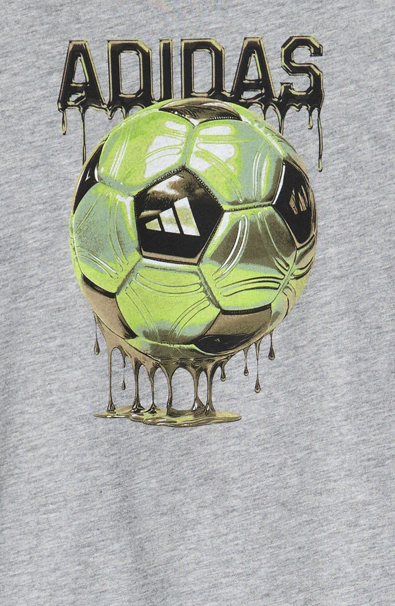 adidas Kids' Soccer Ball Graphic T-Shirt & Athletic Shorts Set, Alternate, color, Medium Grey Heather