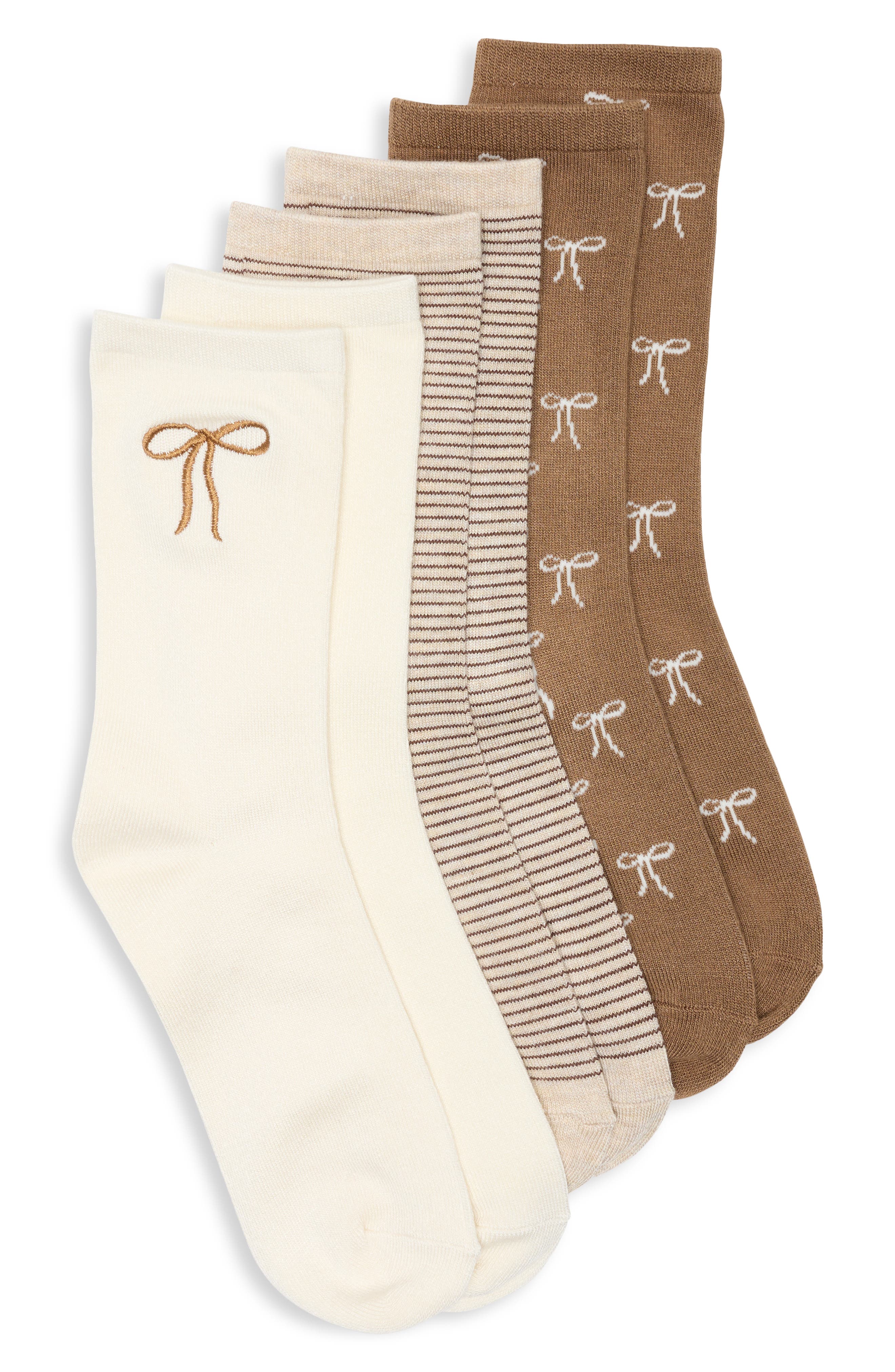 3-Pack Assorted Crew Socks