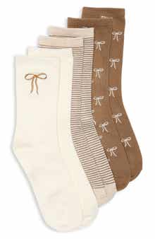 3-Pack Assorted Crew Socks
