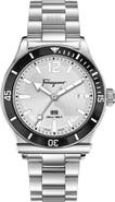 FERRAGAMO Salvatore Ferragamo Men's 1898 Sport Stainless Steel Bracelet Watch, 44mm