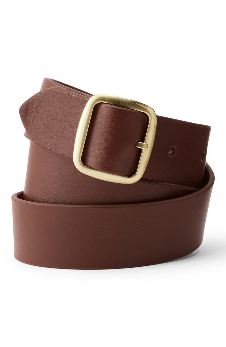 Lands' End Reversible Denim Belt, Main, color, Brown/Cognac