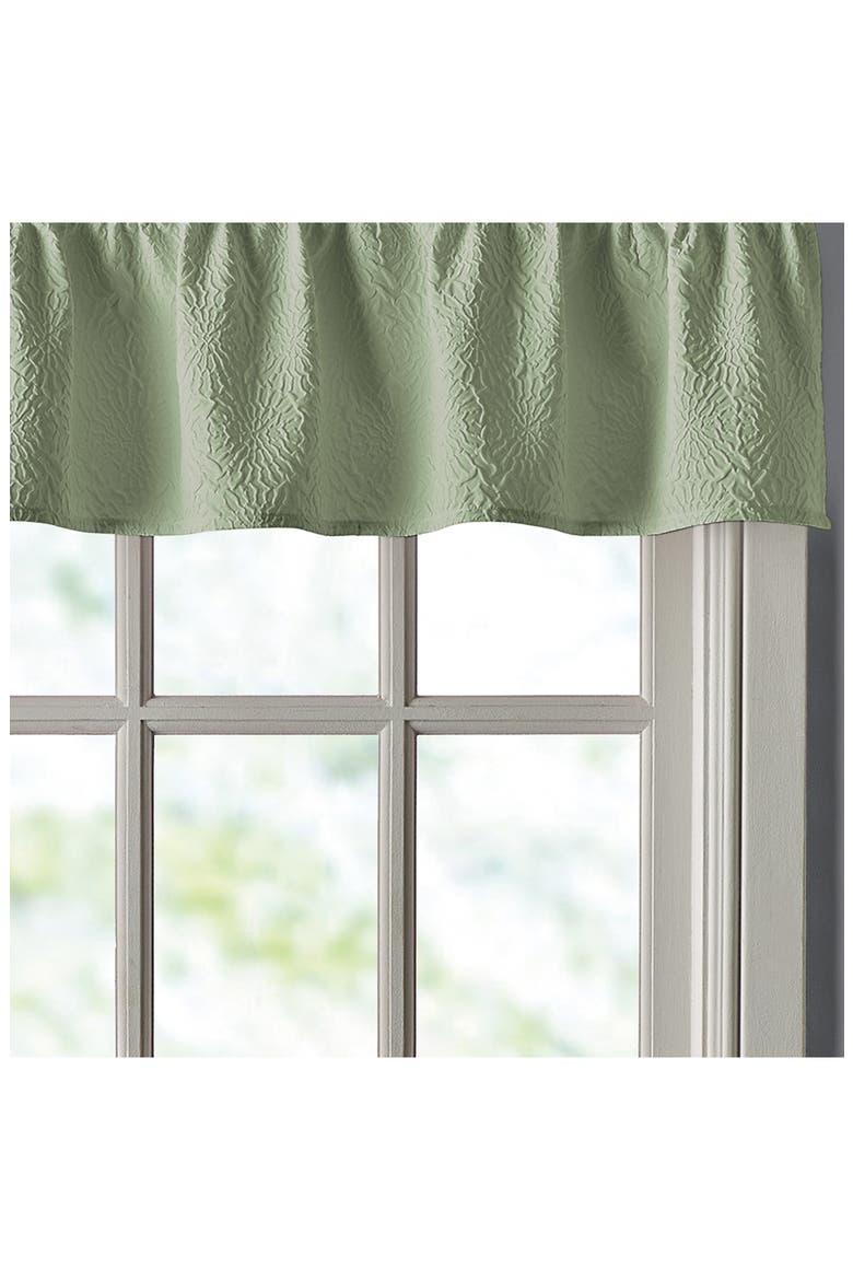 Chrysanthemum Floral Valance, Alternate, color, SAGE