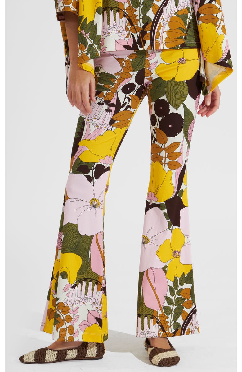La DoubleJ Meditation Pants Big Flower Rose Pink, Alternate, color, Big Flower Rose Pink