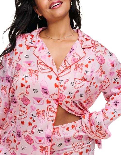 Shop Adore Me Sammi Pajama Set In Novelty Pink