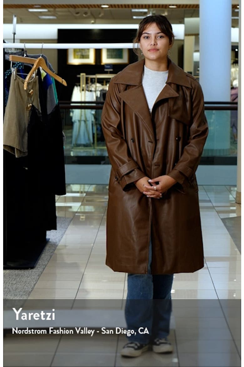 Ilia Faux Leather Trench Coat video