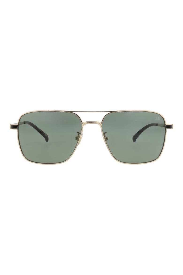 58mm Aviator Sunglasses, Main, color, GOLD GOLD GREEN