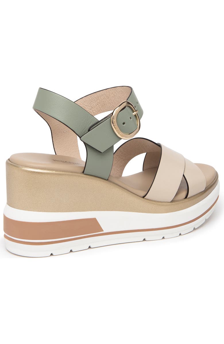 NeroGiardini Platform Wedge Sandal, Alternate, color, Ivory / Sage