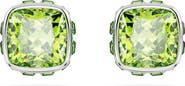 Swarovski Square Cut Birthstone Crystal Stud Earrings