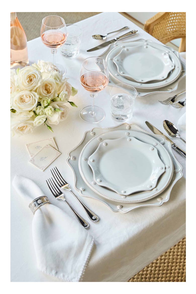 Berry Scallop Linen Tablecloth, Alternate, color, WHITE