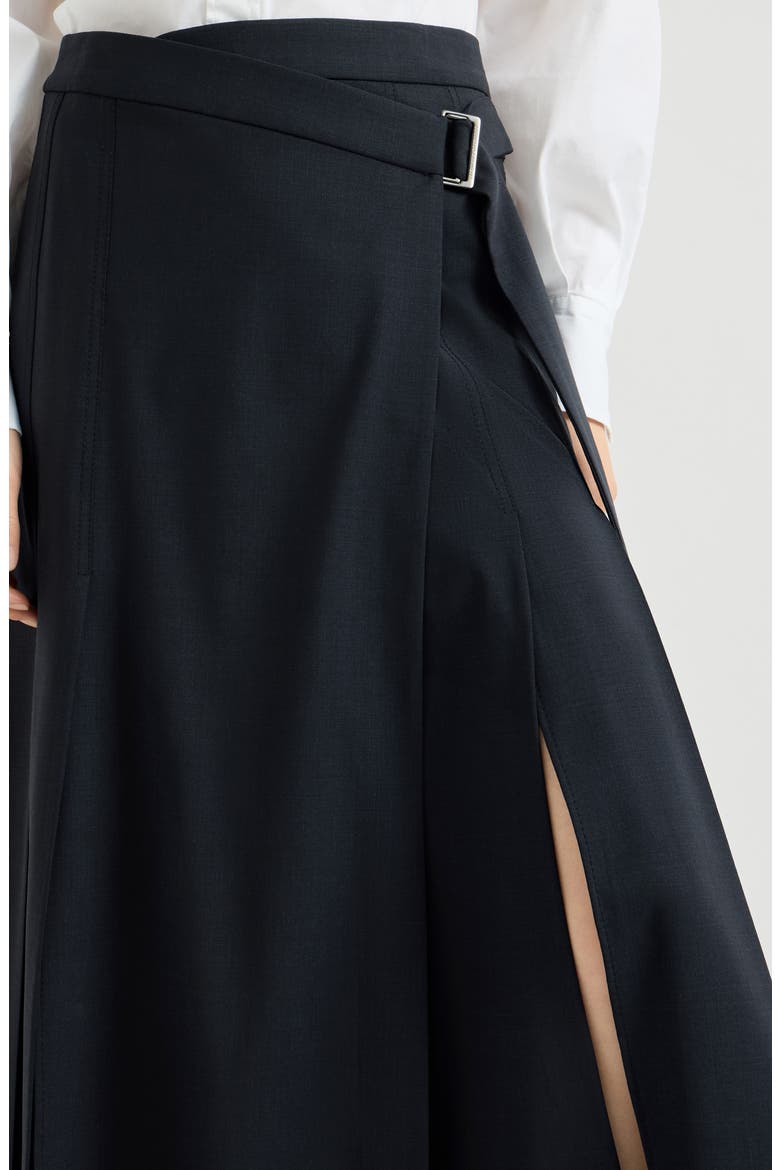 Tropical luxury wool kilt skirt, Alternate, color, Blue