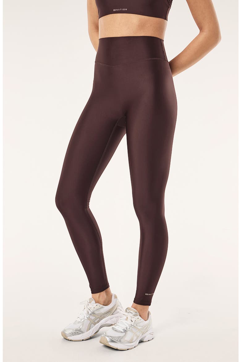 Fairmont Performance High Waist Leggings, Alternate, color, DARK PLUM SHINE