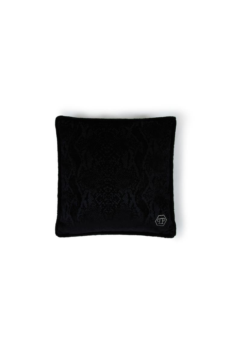 Velvet Cushion  Print 40X40 Unisex, Main, color, black