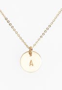 Nashelle 14k-Gold Fill Initial Mini Circle Necklace