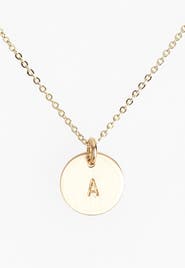 Nashelle 14k-Gold Fill Initial Mini Circle Necklace