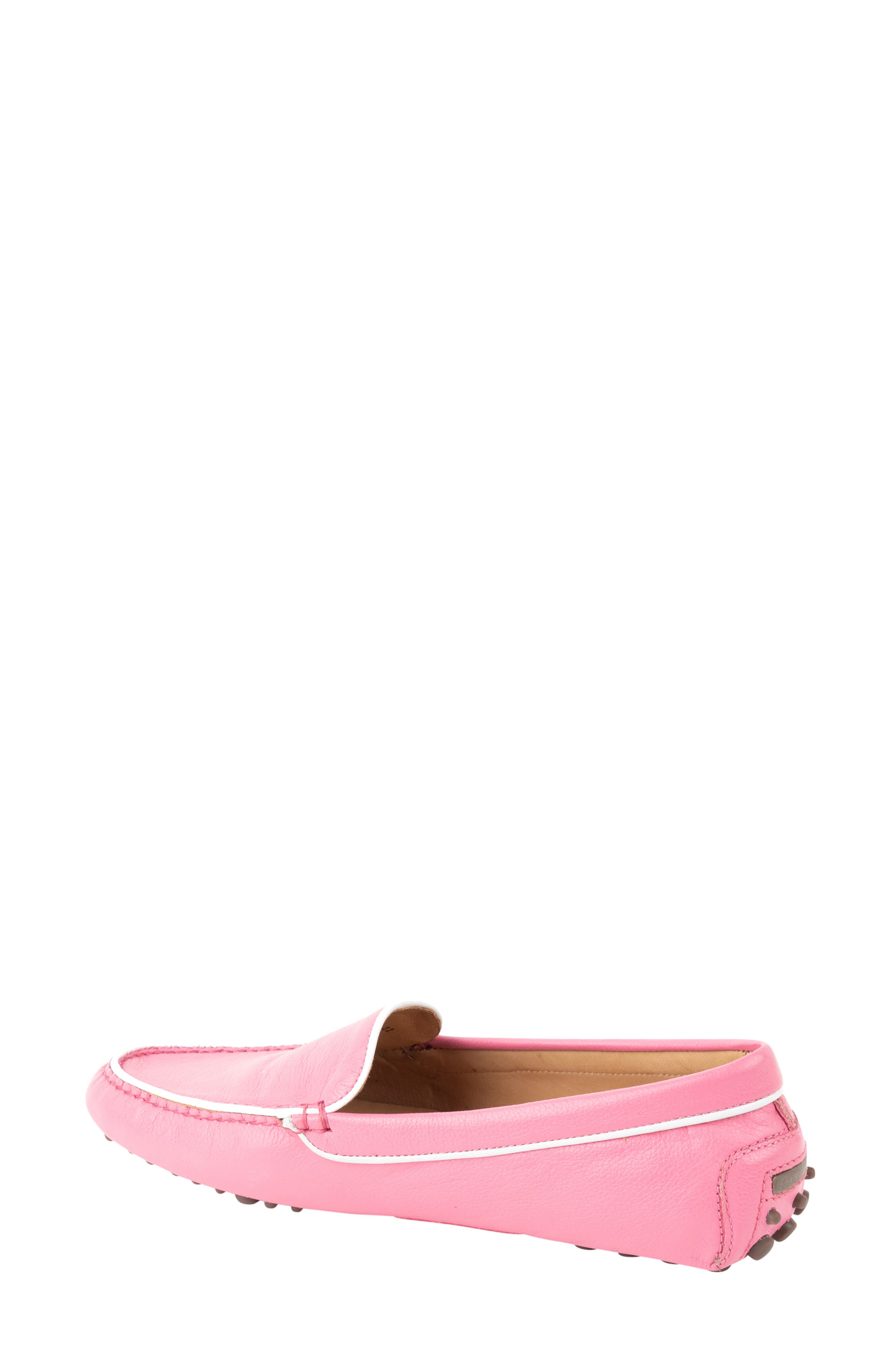 Jill Piped Driving Shoe, Alternate, color, HOT PINK