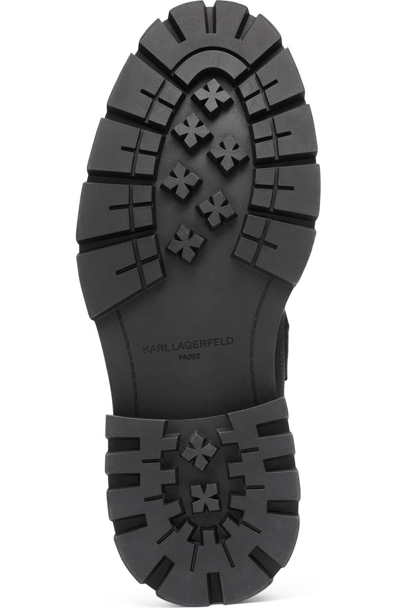 KARL LAGERFELD PARIS Pebble Leather Monk Strap Shoe, Alternate, color, Black