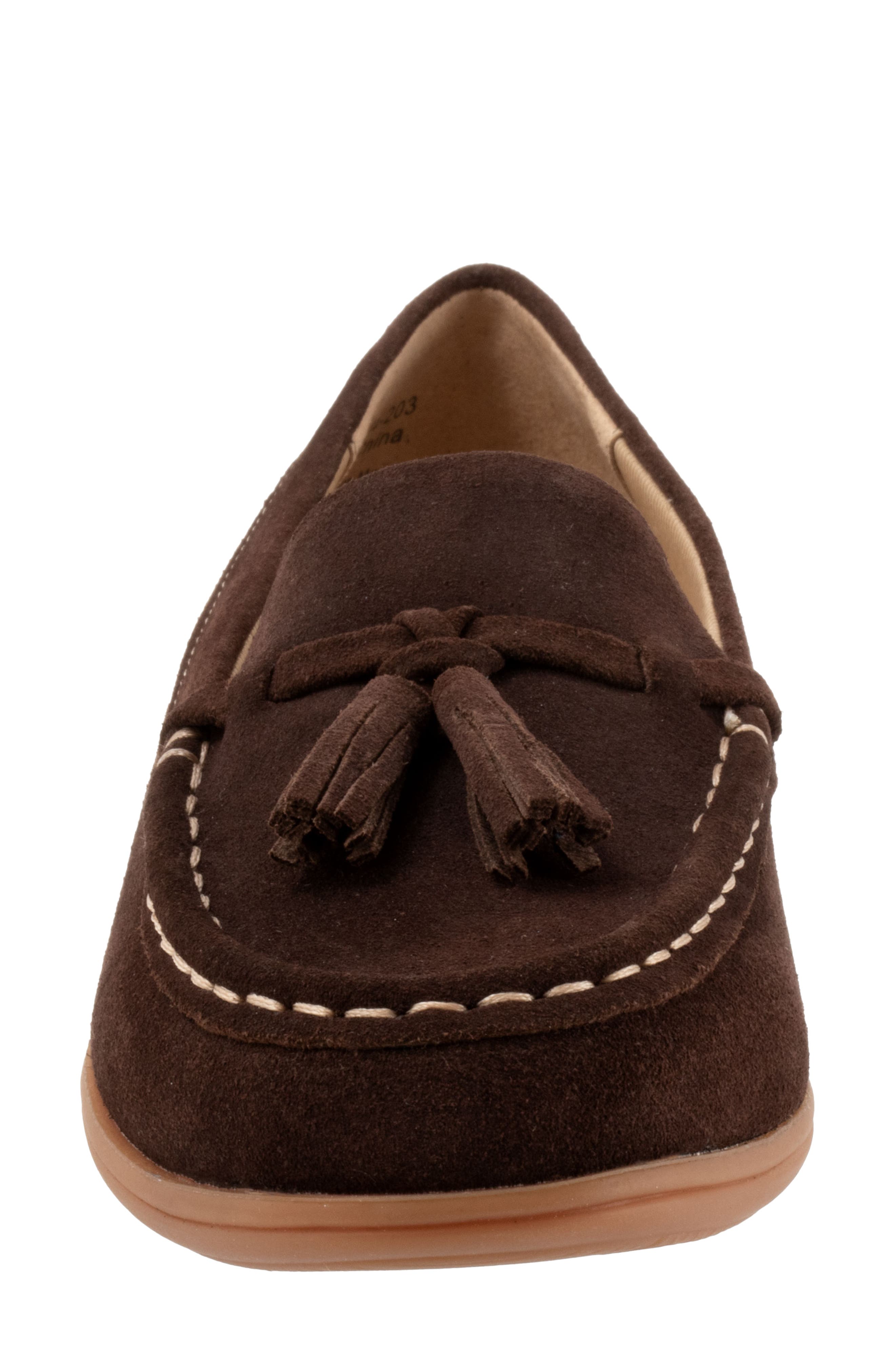Dawson Tassel Loafer, Alternate, color, DARK BROWN SUEDE