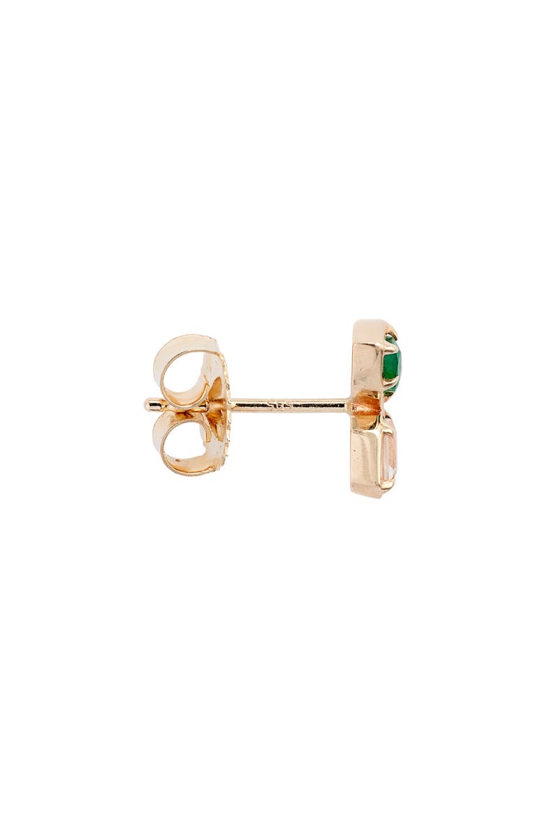 Mélia Stud Earrings, Alternate, color, GREEN