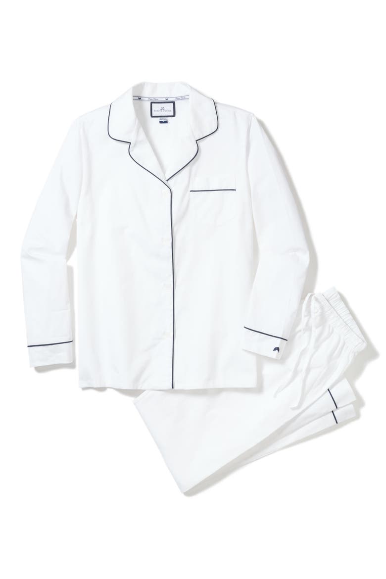 Classic Cotton Twill Pajama Set, Alternate, color, WHITE