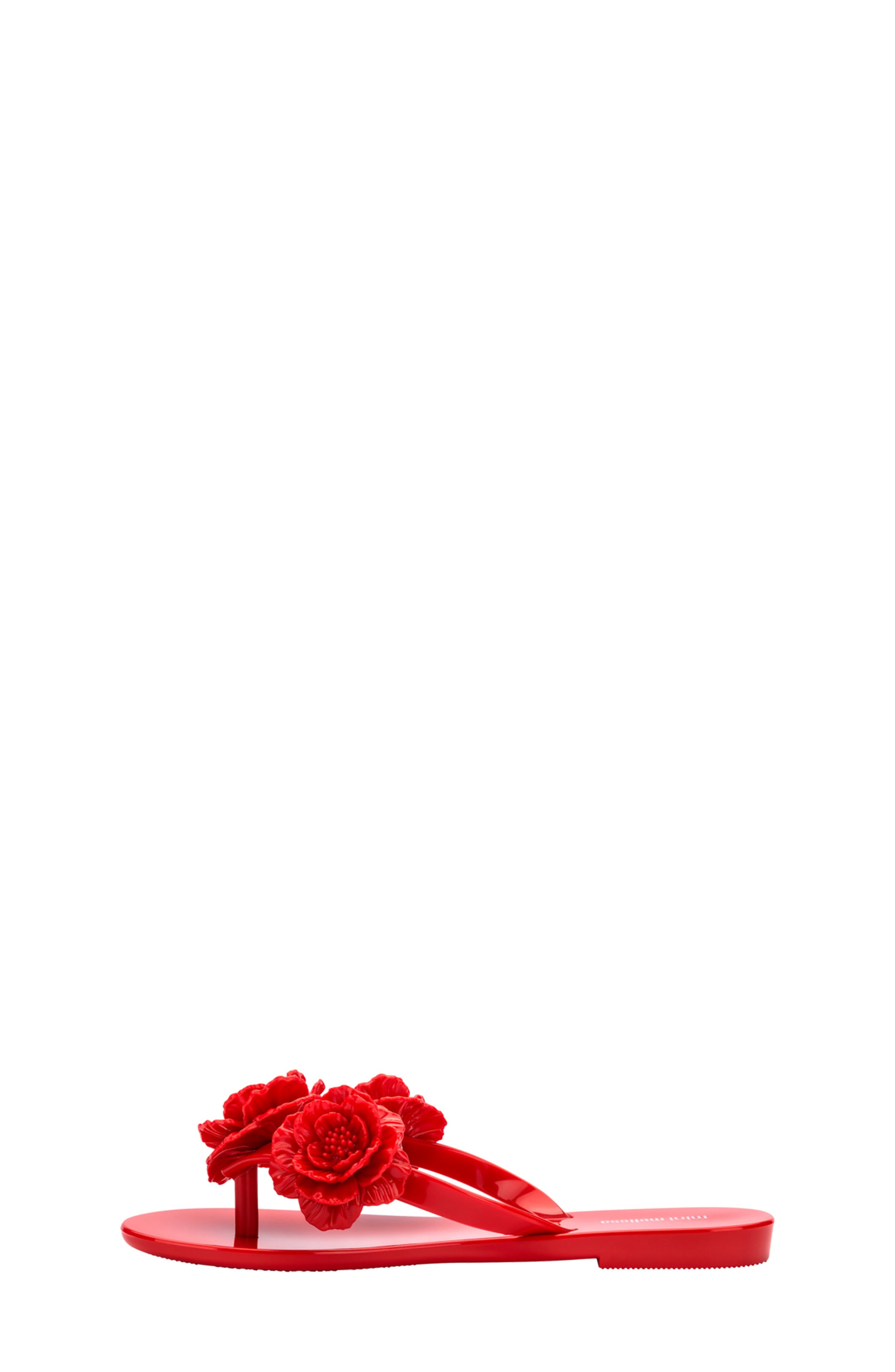 Mini Melissa Kids' Mini Harmonic Springtime Flip Flop, Alternate, color, Red