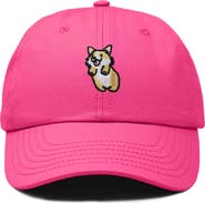 Dalix Leaping Corgi Embroidered Cap