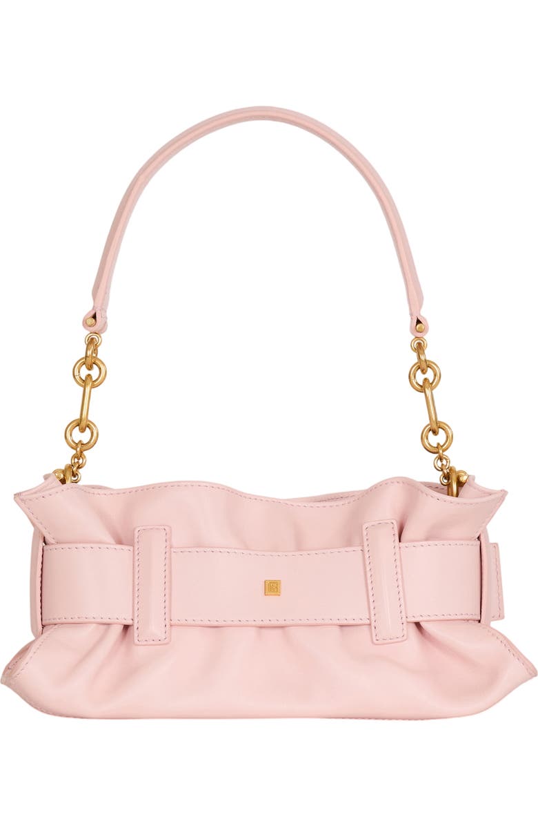 Balmain Mini Anthem bag in smooth leather, Alternate, color, Pink