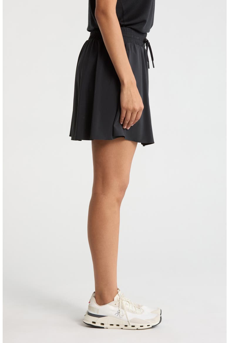 Active Stretch Woven Skirt, Alternate, color, BLACK