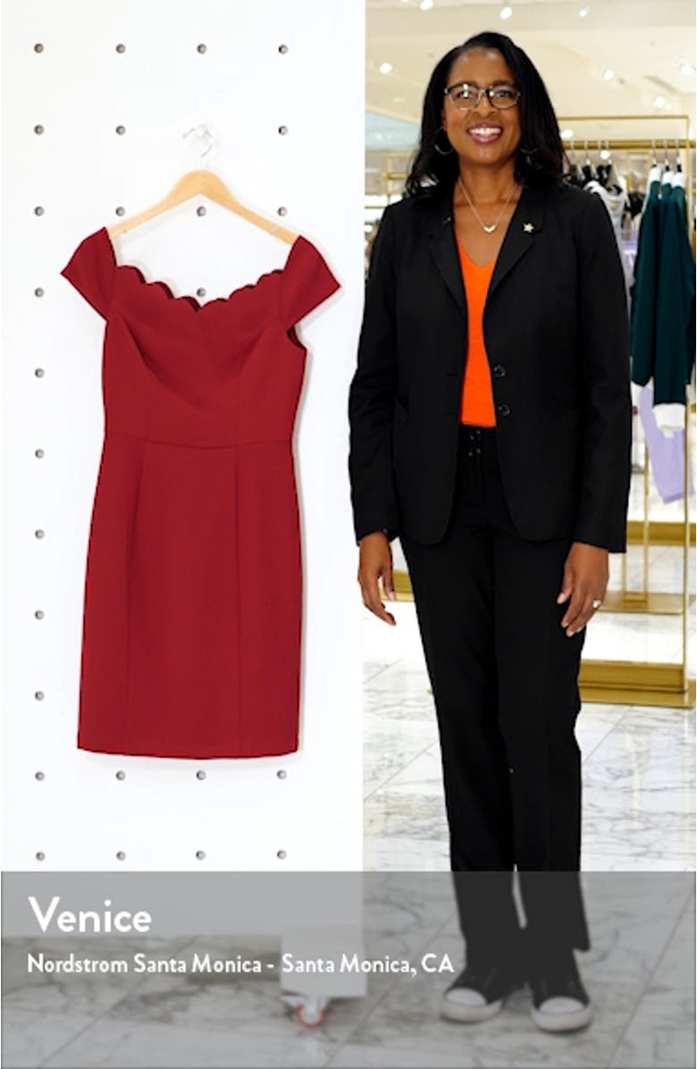 Scallop Neck Sheath Dress, sales video thumbnail