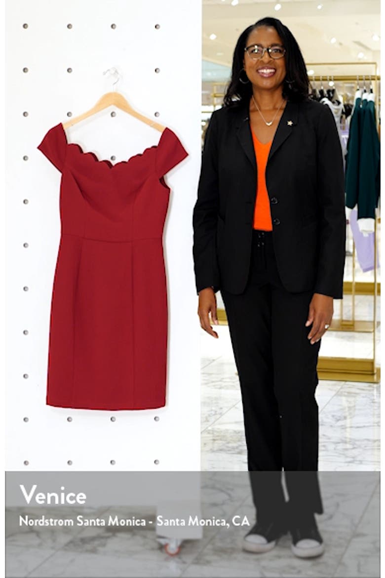 Scallop Neck Sheath Dress video