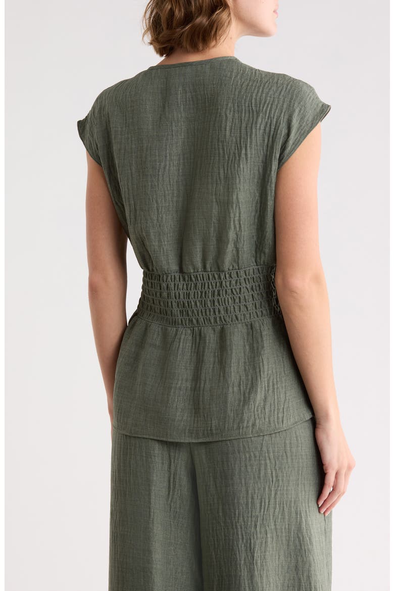 Pleat Front Top, Alternate, color, HEATHER MOSS