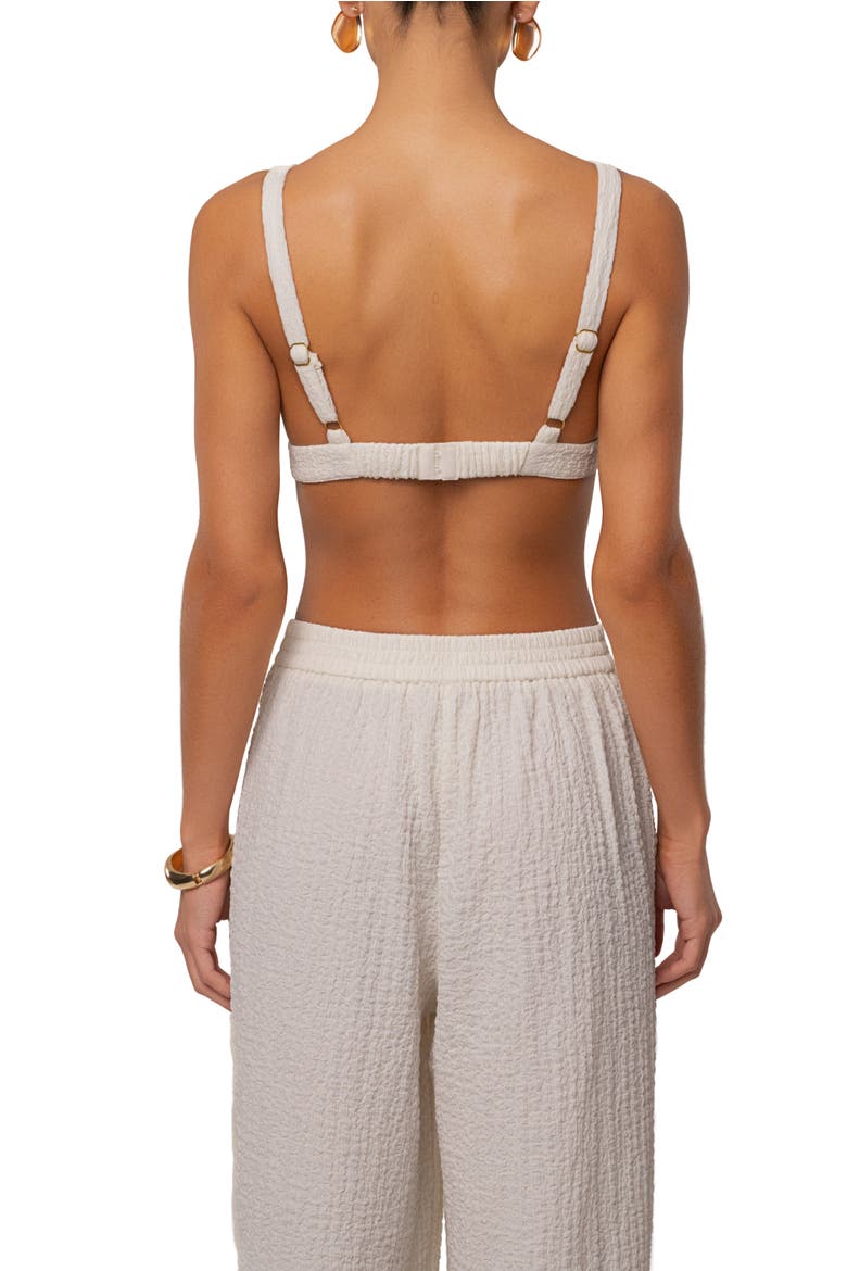 Dockside Crepe Knit Bralette, Alternate, color, Ivory
