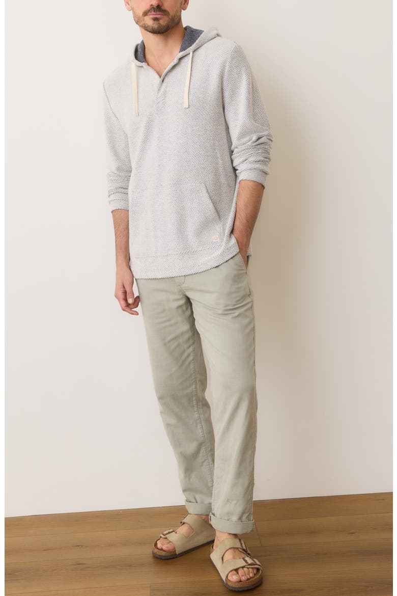 Portola Slub Organic Cotton Beach Hoodie, Alternate, color, WHITE/ NAVY