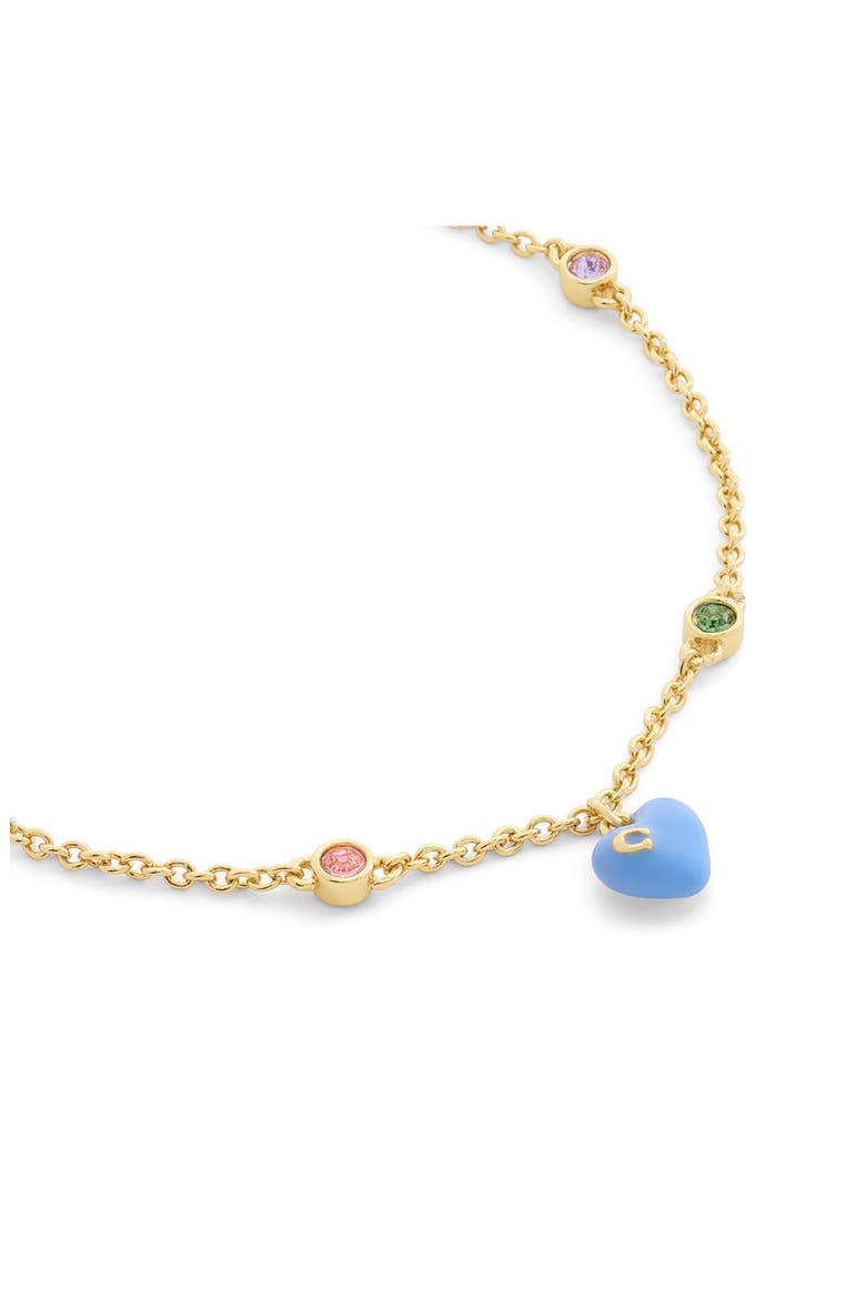 Enamel Heart Slider Bracelet, Alternate, color, GOLD MULTI