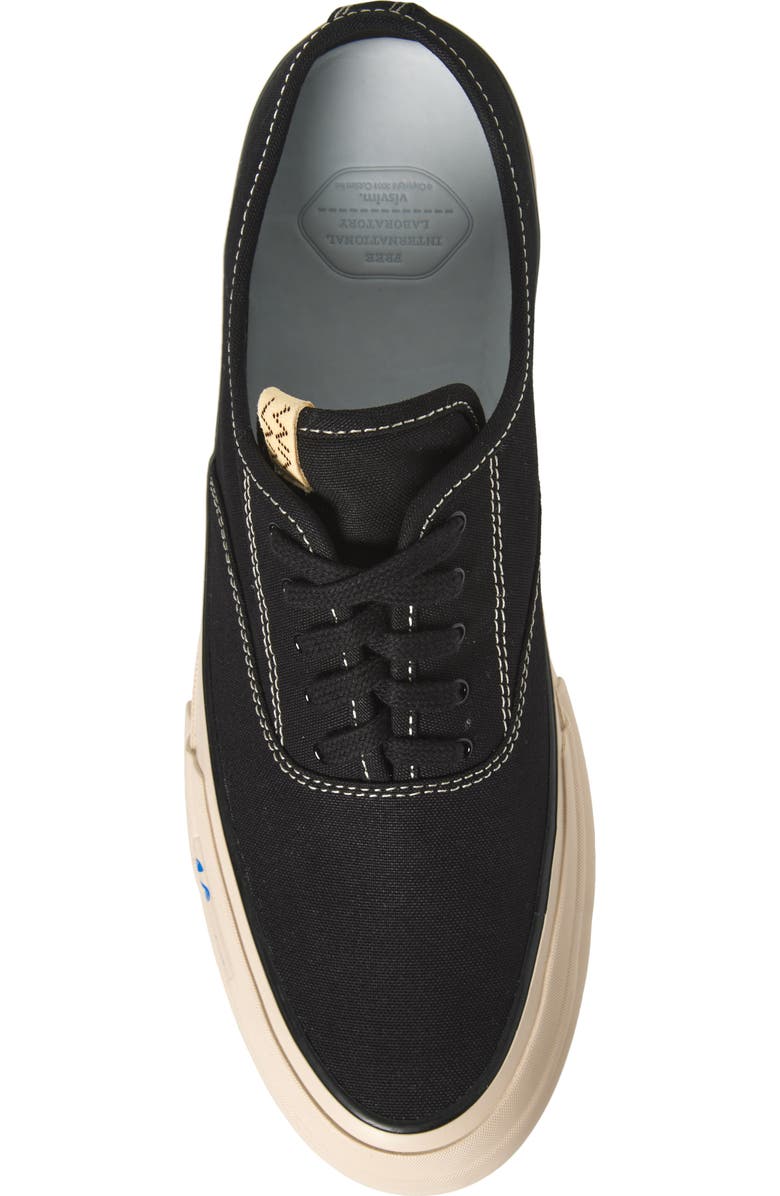 VISVIM Logan Lo Sipe Deck Shoe, Alternate, color, Black