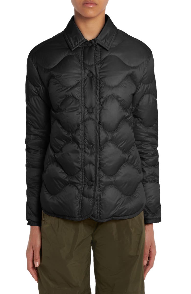 Moncler Quilted Down Shirt Jacket, Main, color, 