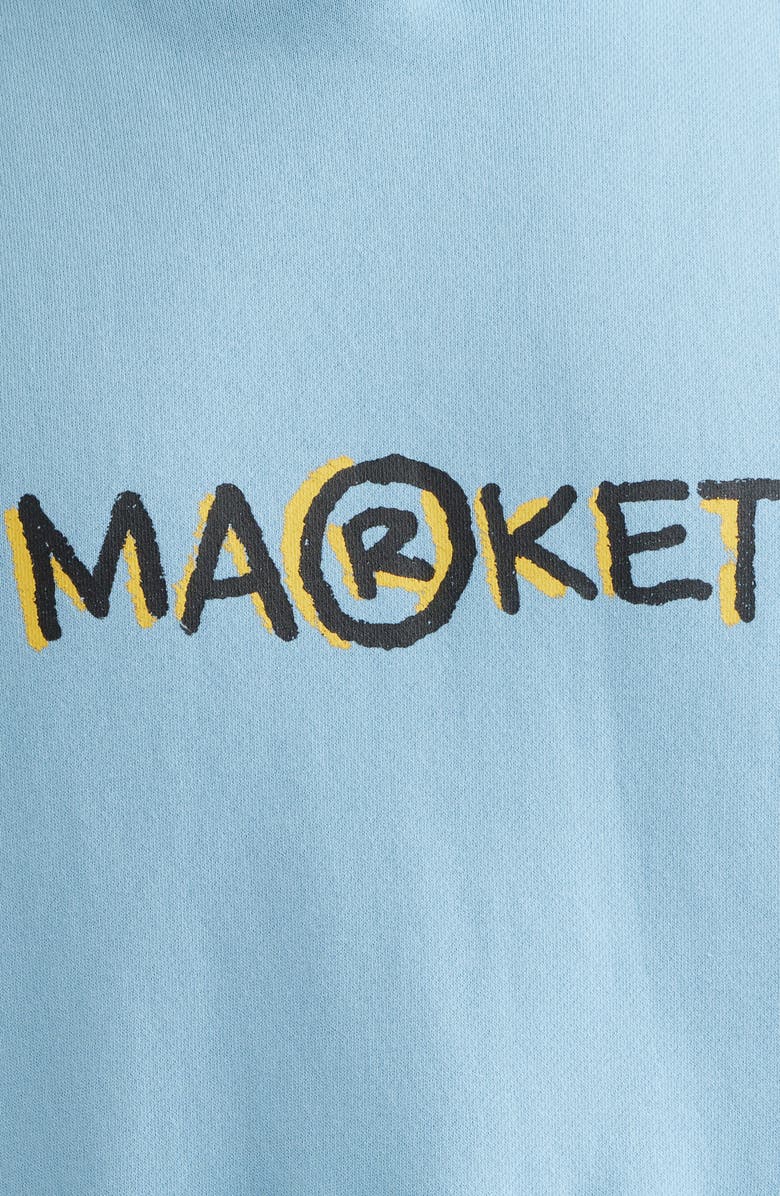 MARKET Smiley Doodle Cotton Graphic Hoodie, Alternate, color, Blue