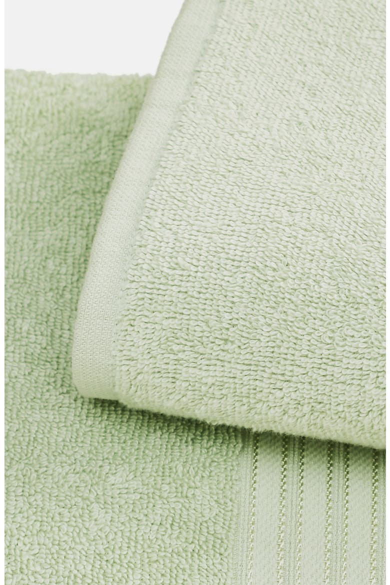 Quick-Dry Cotton 4-Pack Bath Towel Set, Alternate, color, SEAGREEN