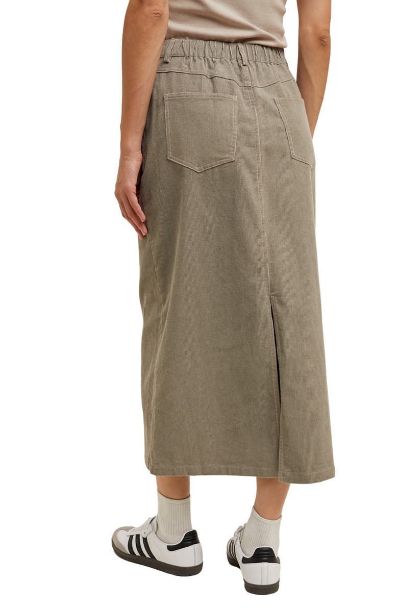 WISHLIST Corduroy Midi Skirt, Alternate, color, Stone
