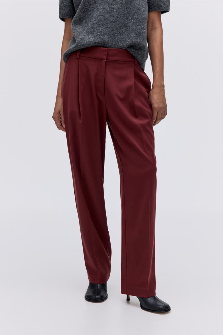 Tailored Trousers, Alternate, color, Red