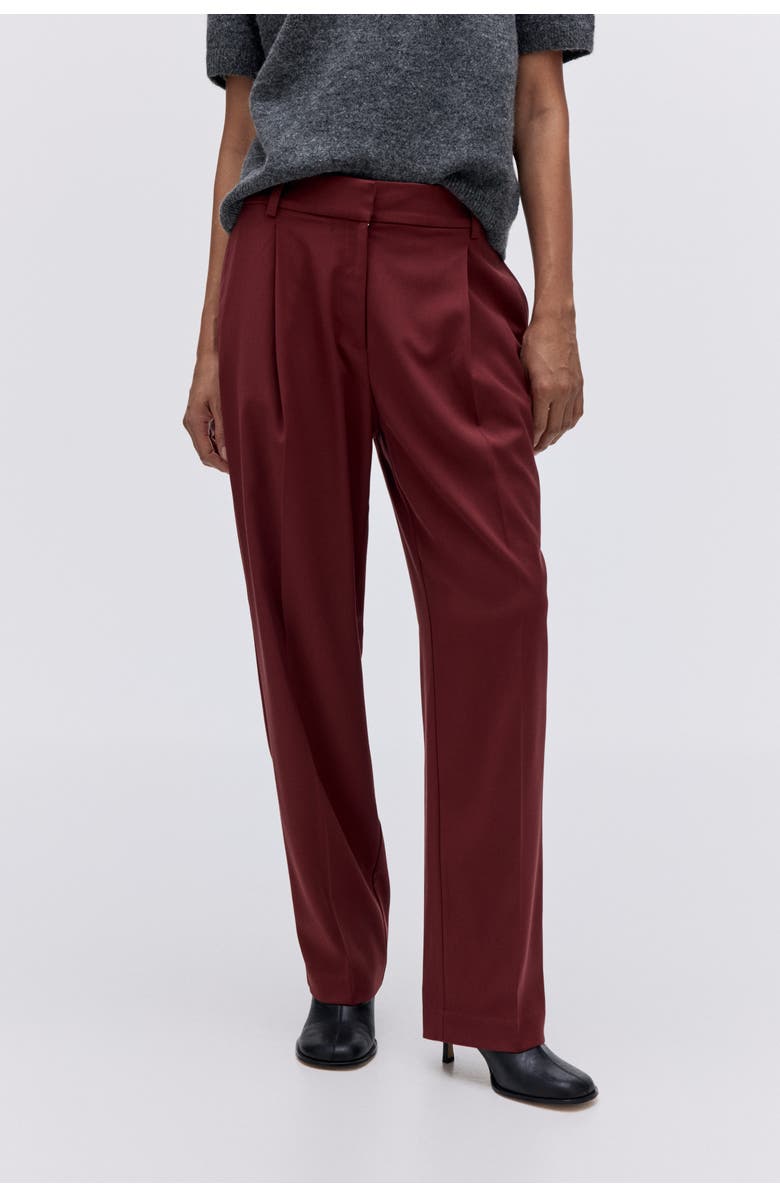H&M Tailored Trousers, Alternate, color, Red