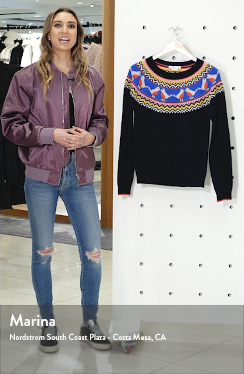 Festive Fair Isle Wool, Cotton & Alpaca Blend Sweater, sales video thumbnail