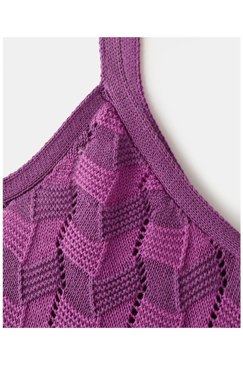 Openwork Diamond Knit Dress, Alternate, color, PURPLE